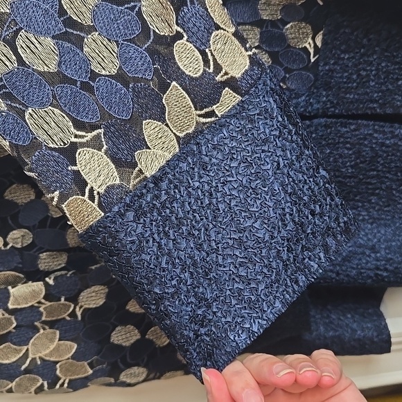 Chico's-Jacket Travelers Collection Blue Trapeze-Size 1 (8/10 Medium) - Picture 10 of 17